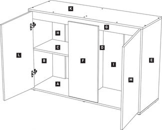 Aquatlantis Splendid Ultra 240 Schrank Wildeiche Dunkel Braun aus Holz – Bild 1 von 2