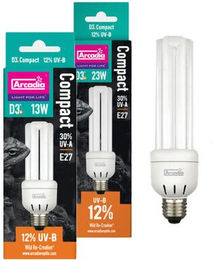 Arcadia D3+ Desert Compact UVB-Kompaktlampe für Echsen 23W Weiß – Bild 1 von 2