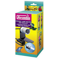 Produktbild von Arcadia Keramikstrahler mit Keramik-Schraubfassung und Halterung