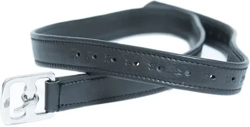 Archeval Steigbügelriemen HFI Soft aus gefüttertem Leder Schwarz 120 cm – Bild 1 von 2