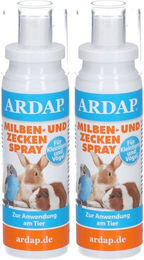 Produktbild von ARDAP Milben- und Zeckenspray zur Parasitenbehandlung für Kleintiere wie Kaninchen und Meerschweinchen sowie Vögel 200 ml