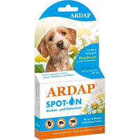 Produktbild von ARDAP Spot-On Zecken- und Flohschutz für kleine Hunde bis 10 kg, 3 x 1 ml - 3 x 1 ml