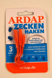 ARDAP Zeckenhaken 3er Set zur Zeckenentfernung für Hunde, Katzen und Menschen – Bild 1 von 5