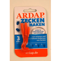 Produktbild von ARDAP Zeckenhaken 3er Set zur Zeckenentfernung für Hunde, Katzen und Menschen