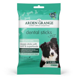 Arden Grange Dental Sticks mit Minze und Superfoods 8 x 180g Getreidefreie Zahnpflege-Snacks für Hunde Adult Hypoallergen - 180 g – Bild 1 von 3