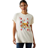 Produktbild von Ariat Aces T-Shirt für Damen aus Baumwolle Weiß Größe M