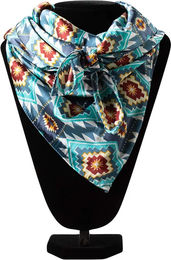 Produktbild von Ariat ADT Southwest Print Wild Rag Schal aus Seide Unisex Blau Bunt