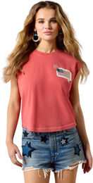 Produktbild von Ariat Americana T-Shirt für Damen in Rot Größe M