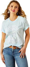 Produktbild von Ariat Another Day T-Shirt für Damen aus Baumwolle Blau Größe M