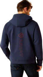 Ariat Antez Full Zip Sweatshirt Herren Blau aus Bio-Baumwolle Größe XL – Bild 1 von 4