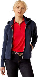 Ariat Antez Team Full Zip Hoodie Damen aus Bio-Baumwolle Blau Größe L – Bild 1 von 3