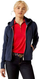 Produktbild von Ariat Antez Team Full Zip Hoodie Damen Blau aus Bio-Baumwolle XS