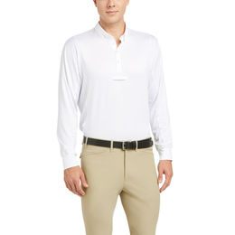 Produktbild von Ariat AR Tek Turniershirt Langarm für Herren in Weiß