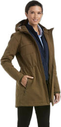 Ariat Argentium Parka für Damen wasserdicht aus Baumwolle Braun – Bild 1 von 7