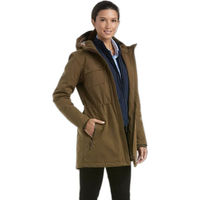 Produktbild von Ariat Argentium Regenjacke für Damen aus Baumwolle wasserabweisend in Beige und Braun Größe S
