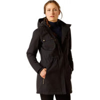 Produktbild von Ariat Argentium Regenjacke für Damen in Schwarz mit bluesign® zertifiziertem Material und wasserdichter Baumwolle