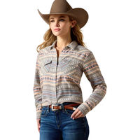 Produktbild von Ariat Arizona Reitshirt Damen aus Baumwolle Blau Bunt Größe XXL