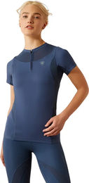 Produktbild von Ariat Ascent Crew Baselayer Reitshirt Damen Blau Größe L