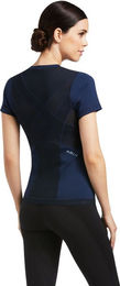 Ariat Ascent Crew Kurzarm Baselayer Reitshirt Damen Blau Größe S – Bild 1 von 7