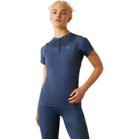 Produktbild von Ariat Ascent Reitshirt Damen mit 1/4-Reißverschluss Dunkles Denim Blau Größe S