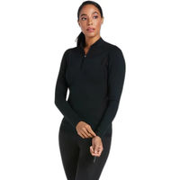 Produktbild von Ariat Ascent Reitshirt Damen mit 1/4 Reißverschluss Schwarz Größe S