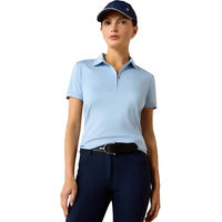Produktbild von Ariat Bandera Reit-Poloshirt Damen mit 1/4 Reißverschluss Blau Größe M