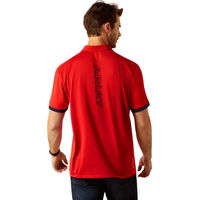 Produktbild von Ariat Bandera Reitshirt 1/4 Zip Polo für Herren in Rot Größe M