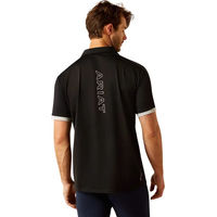 Produktbild von Ariat Bandera Reitshirt 1/4 Zip Polo für Herren Schwarz aus Polyester