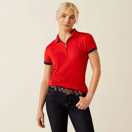 Ariat Bandera Team 14 Zip Polo Reitshirt für Damen aus Polyester – Bild 1 von 9