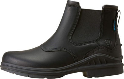 Ariat Barnyard wasserfeste Chelsea Boots aus Leder für Herren in Schwarz Größe 42 – Bild 1 von 4