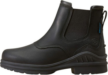 Ariat Barnyard wasserfeste Chelsea Boots Damen aus Leder Schwarz Größe 42 – Bild 1 von 4