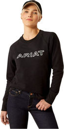 Ariat Benicia Team Fleece Sweatshirt Damen Schwarz Größe S – Bild 1 von 2
