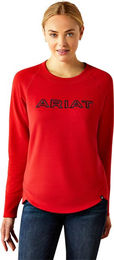 Ariat Benicia Team Sweatshirt Damen aus Baumwolle Schwarz Rot XL – Bild 1 von 9