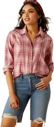 Ariat Billie Jean Reitshirt Damen aus Baumwolle Rot Bunt Größe S – Bild 1 von 1