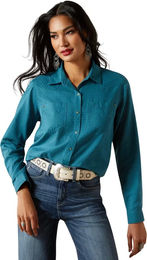 Produktbild von Ariat Billie Jean Reitshirt Damen Blau Größe L