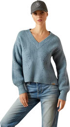 Produktbild von Ariat Blaydon Damen Pullover aus Wolle in Blau Größe S