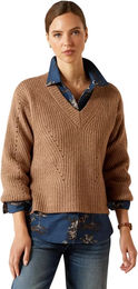 Produktbild von Ariat Blaydon Damen Pullover aus Wolle in Braun und Beige Größe L