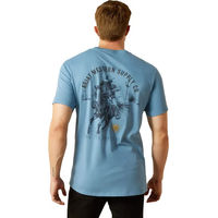 Produktbild von Ariat Blazing Saddle T-Shirt für Herren aus Baumwolle Blau Größe S