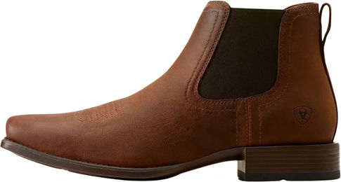 Ariat Booker Ultra Westernstiefel aus Leder für Herren in Rough Tan Beige Braun Grösse 44.5 EU – Bild 1 von 3