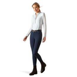 Ariat Breathe Damen Reitshirt Skyride mit 1/4 Reißverschluss Blau XXL – Bild 1 von 4