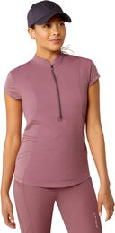 Produktbild von Ariat Breathe Reitshirt Damen mit halbem Reißverschluss Lila Größe M