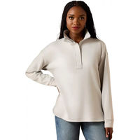 Produktbild von Ariat Breeze Sweatshirt 1/2 Zip für Damen in Grau und Beige Größe M