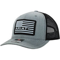 Produktbild von Ariat Cap Trucker mit USA Flag Patch Logo für Herren in Grau aus Baumwolle