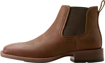 Produktbild von Ariat Chelsea Booker Western-Reitstiefel aus Leder für Herren in Braun mit quadratischer Spitze