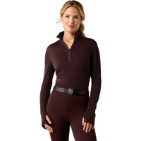 Produktbild von Ariat Cheviot Damen Langarm Unterhemd mit 1/4 Zip aus Wolle für den Winter