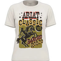 Produktbild von Ariat Classic Rodeo T-Shirt für Damen aus Baumwolle Weiß Größe M