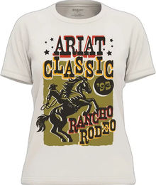 Produktbild von Ariat Classic Rodeo T-Shirt für Damen aus Baumwolle Weiß Größe S