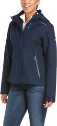 Ariat Coastal H2O Damen wasserfeste Jacke mit Kapuze Blau Größe S – Bild 1 von 2