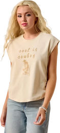 Produktbild von Ariat Cool It Reitshirt für Damen in Grau und Beige Größe M