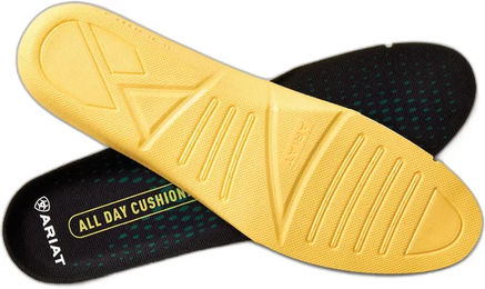 Ariat Damen Einlegesohlen All Day mit runder Spitze wasserabweisend Schwarz Gelb – Bild 1 von 2